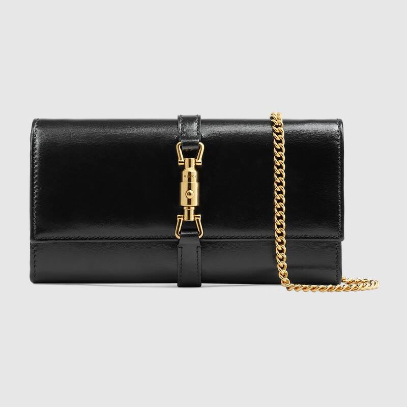 Gucci Jackie 1961 Chain Wallet 652681 Black